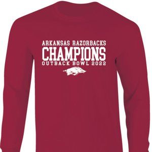 Arkansas Razorbacks 2022 Outback Bowl Champions Long Sleeve T-Shirt